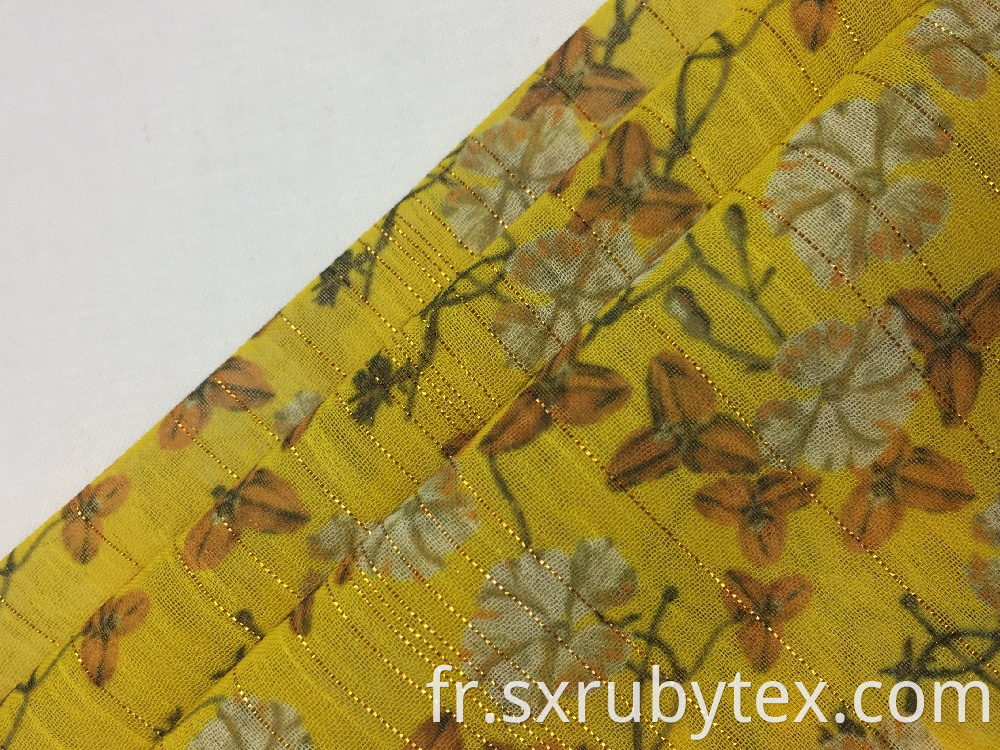 Silver Lurex Print Fabric